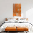 Abstract ORANGE Wall Art Decor Peel & Stick Removable Repositionable Frameable Home Decor Gift