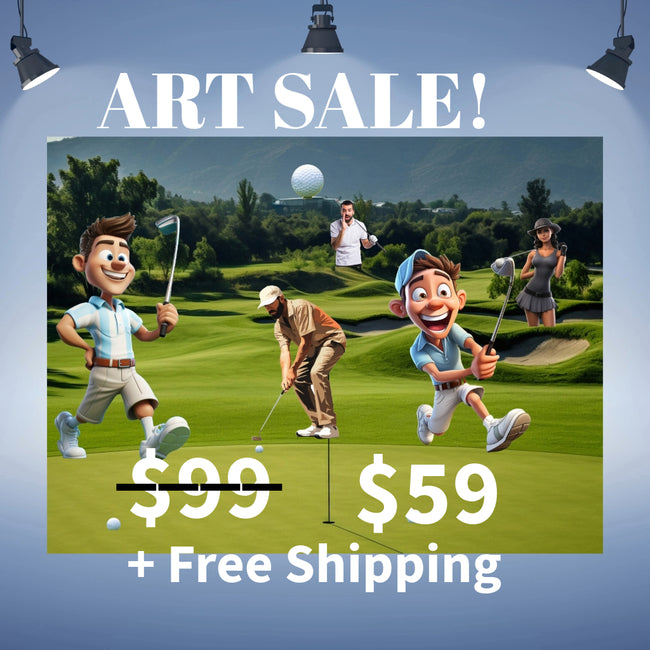 GOLF FORE Wall Art Decor Peel & Stick Removable Repositionable Frameable Affordable Home Decor Gift