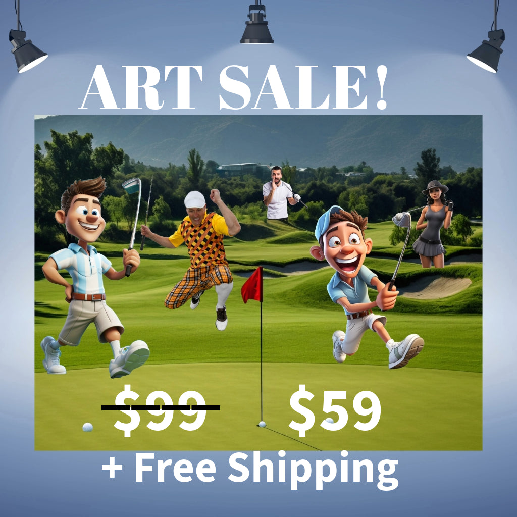 GOLF HOLE IN ONE Wall Art Decor Peel & Stick Removable Repositionable Frameable Affordable Home Decor Gift