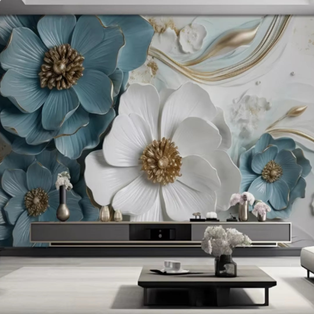 Luxury Jewelry Floral Mural Wallcovering #48 | 3D Home Wall Decor | 9+ Sizes | 7 Materials (Copy)