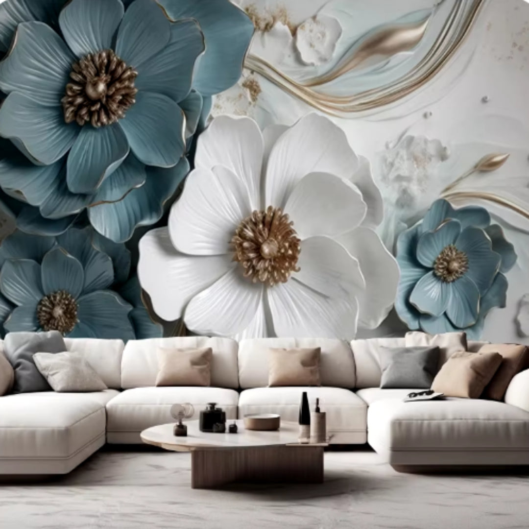 Luxury Jewelry Floral Mural Wallcovering #48 | 3D Home Wall Decor | 9+ Sizes | 7 Materials (Copy)