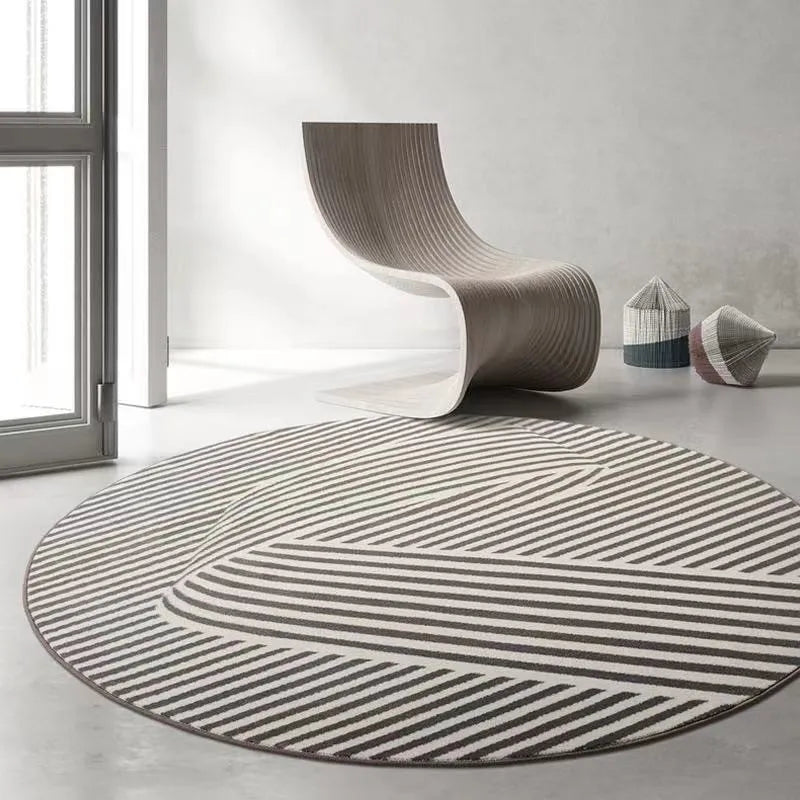 Modern Minimalist Round Rug Fluffy Soft #4 | 10 Designs | 5 Sizes