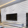 Stereoscopic Embossed Curve Stripe Mural Wallcovering #20 | 3D Home Wall Decor |  9+ Sizes | 7 Materials