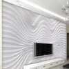 Stereoscopic Embossed Curve Stripe Mural Wallcovering #20 | 3D Home Wall Decor |  9+ Sizes | 7 Materials