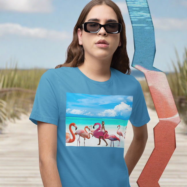 Flamingo beach t-shirt