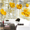 Yellow Flowers Artistic Mural Wallcovering #47 | 3D Home Wall Decor | B & W | 9+ Sizes | 7 Materials